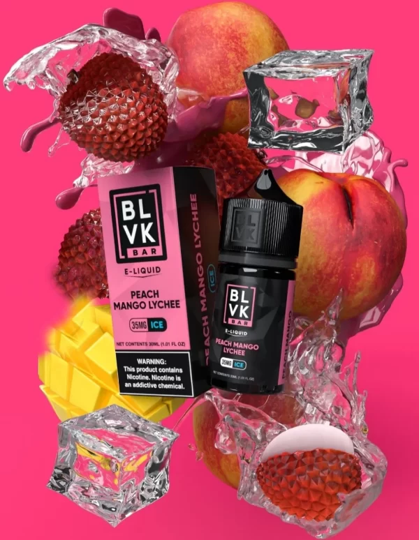 Peach Mango Lychee BLVK Nicotine Salts India