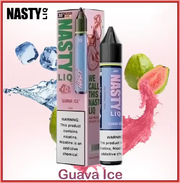 Bottle of Guava Ice e-liquid by Nasty Liq Nic Salts in India