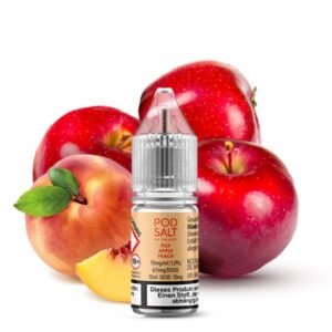 Pod Salt Fuji Apple Peach Nicotine Salt in India – crisp Fuji apple with sweet peach by PuffEdge