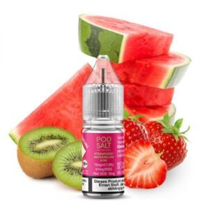 Pod Salt Strawberry Watermelon Kiwi Iced Nicotine Salt in India – fruity and icy nic salt by PuffEdge